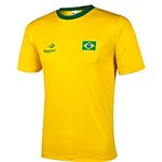 Ficha técnica e caractérísticas do produto Camiseta Topper Brasil Torcida 4129456 M - Amarelo/Verde