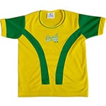 Ficha técnica e caractérísticas do produto Camiseta Torcida Baby Helanca Infantil Brasil