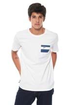Ficha técnica e caractérísticas do produto Camiseta Yachtsman Listrada Bolso Branca/Azul