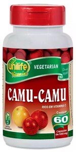 Ficha técnica e caractérísticas do produto Camu Camu 500mg Vitamina C Unilife 60 Cápsulas