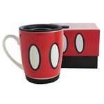 Ficha técnica e caractérísticas do produto Caneca com Tampa e Base de Silicone do Mickey Disney 350 Ml - Vermelho