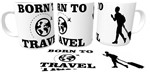Ficha técnica e caractérísticas do produto Caneca de Porcelana Born To Travel - Tafis