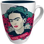 Ficha técnica e caractérísticas do produto Caneca de Porcelana Branca Viva Frida Kahlo Urban