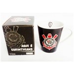 Ficha técnica e caractérísticas do produto Caneca do Corinthians Timão Cerâmica Decorada com São Jorge