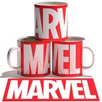 Ficha técnica e caractérísticas do produto Caneca em Porcelana 325ml Marvel