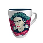 Ficha técnica e caractérísticas do produto Caneca Frida Kahlo Elegant Face Viva La Vida