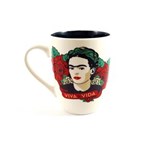 Ficha técnica e caractérísticas do produto Caneca Frida Kahlo Elegant Viva a Vida 330ml Urban Design - BEGE