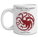 Ficha técnica e caractérísticas do produto Caneca Game Of Thrones - House Targaryen - Branco