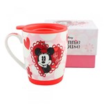 Ficha técnica e caractérísticas do produto Caneca Minnie 350 Ml com Tampa e Base de Silicone - Zona Criativa