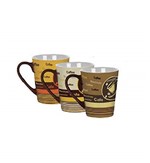 Ficha técnica e caractérísticas do produto Caneca De Ceramica Café Grão 300ml 12 Unidades Yangzi