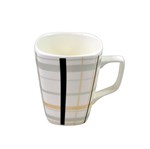 Ficha técnica e caractérísticas do produto Caneca Xadrez de Porcelana 260 Ml - Cardosoutl