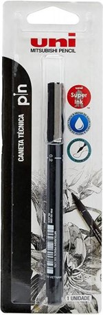 Ficha técnica e caractérísticas do produto Caneta 0,9mm Uni Pin Fine Line Preta - 561.404 - Uni-Ball