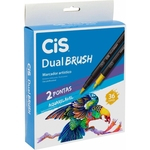 Ficha técnica e caractérísticas do produto Caneta Cis Dual Brush - 36 Cores