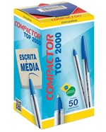 Ficha técnica e caractérísticas do produto Caneta Compactor Top 2000 Azul com 50