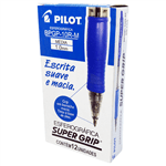 Caneta Esferográfica Azul Pilot Super Grip 0.7 - 12 Unidades