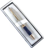 Ficha técnica e caractérísticas do produto Caneta Esferográfica Retrátil Sterling Grip Azul Detalhe Dourado Ref.B460G-Cgf Pentel