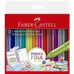 Ficha técnica e caractérísticas do produto Caneta Fine Pen Color 12 Cores 0.4mm Faber-Castell - Faber Castell