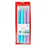 Ficha técnica e caractérísticas do produto Caneta Fine Pen Faber-Castell 0.4mm 4 Cores Pastel