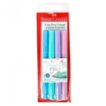 Ficha técnica e caractérísticas do produto Caneta Fine Pen Pastel com 4 cores - Faber-Castell