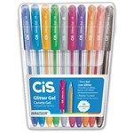 Ficha técnica e caractérísticas do produto Caneta Gel Cis C/ Glitter - 10 Cores