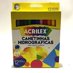 Ficha técnica e caractérísticas do produto Caneta Hidrográfica Acrilex 12 Cores