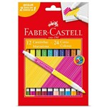 Ficha técnica e caractérísticas do produto Caneta Hidrográfica Bicolor 12 Canetas / 24 Cores - Faber Castell