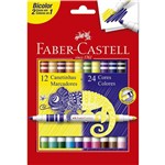 Ficha técnica e caractérísticas do produto Caneta Hidrográfica Bicolor 12 Canetas/24 Cores Faber - Faber-Castell