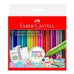 Ficha técnica e caractérísticas do produto Caneta Hidrográfica Fine Pen Colors com 12 Cores Faber-castell