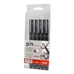 Ficha técnica e caractérísticas do produto Caneta Uni Pin Fine Line 5 Pontas - Nanquin Mitsubishi Pencil
