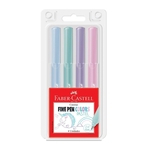 Ficha técnica e caractérísticas do produto Canetas Fine Pen Colors Pastel Faber-Castell