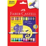 Canetinha Bicolor Faber Castell 24 Cores