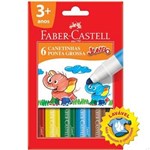 Ficha técnica e caractérísticas do produto Canetinha Faber-castell Jumbo - 6 Cores - Faber Castell