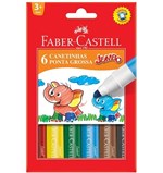 Ficha técnica e caractérísticas do produto Canetinha Jumbo Faber-castell - 6 Cores - Faber Castell