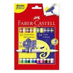 Ficha técnica e caractérísticas do produto Canetinhas Bicolor - 24 Cores - Faber Castell