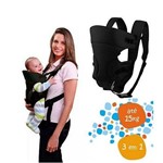 Ficha técnica e caractérísticas do produto Canguru para Bebe Baby Safe - Preto - MultiKids BB014
