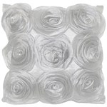 Ficha técnica e caractérísticas do produto Capa Almofada Roses - Prata