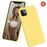 Ficha técnica e caractérísticas do produto Capa Amarela Silicone Flexível Resistente Iphone 11 6.1"
