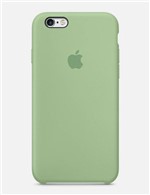 Ficha técnica e caractérísticas do produto Capa Capinha Case Aveludada Silicone Iphone 6 6s Plus Verde Menta