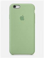 Ficha técnica e caractérísticas do produto Capa Capinha Case Aveludada Silicone Iphone 6 6s Verde Menta