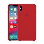 Ficha técnica e caractérísticas do produto Capa Capinha Silicone Aveludada IPhone X / XS - Vermelha - Silicone Case