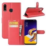 Ficha técnica e caractérísticas do produto Capa Carteira Asus Zenfone 5 5Z 2018 (Vermelho)