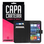 Ficha técnica e caractérísticas do produto Capa Carteira Preta para Microsoft Lumia 730 - Underbody