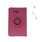 Ficha técnica e caractérísticas do produto Capa Case Galaxy Tab e - 7´ T113/115 Giratória 360º / Caneta Touch (Rosa)