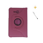 Ficha técnica e caractérísticas do produto Capa Case Galaxy Tab e - 7´ T113/115 Giratória 360º/Caneta Touch (Rosa)