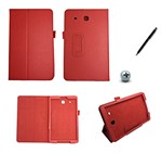 Ficha técnica e caractérísticas do produto Capa Case Galaxy Tab e - 9.6´ T560/561 Carteira/Caneta Touch (Vermelho)