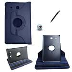 Ficha técnica e caractérísticas do produto Capa Case Galaxy Tab e - 9.6´ T560/561 Giratória 360/Caneta Touch (Azul Escuro)