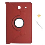 Ficha técnica e caractérísticas do produto Capa Case Galaxy Tab e - 9.6´ T560/561 Giratoria 360 / Caneta Touch (Vermelho)