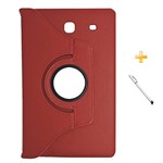 Ficha técnica e caractérísticas do produto Capa Case Galaxy Tab e - 9.6´ T560/561 Giratoria 360/Caneta Touch (Vermelho)