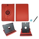 Ficha técnica e caractérísticas do produto Capa Case Galaxy Tab S3 - T820/T825 Giratória / Caneta Touch Vermelho