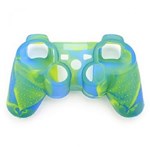 Ficha técnica e caractérísticas do produto Capa Case Protetora de Silicone Gel para Controle Playstation 3 Ps3 Camuflada Azul e Verde FEIR FR-214/3